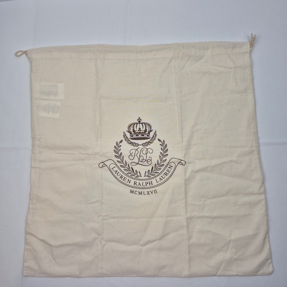 Lauren Ralph Lauren Handbags - Vintage 1967 Ralph Lauren Cotton White Drawstring Bag-Dust Cover MCMLXVII
